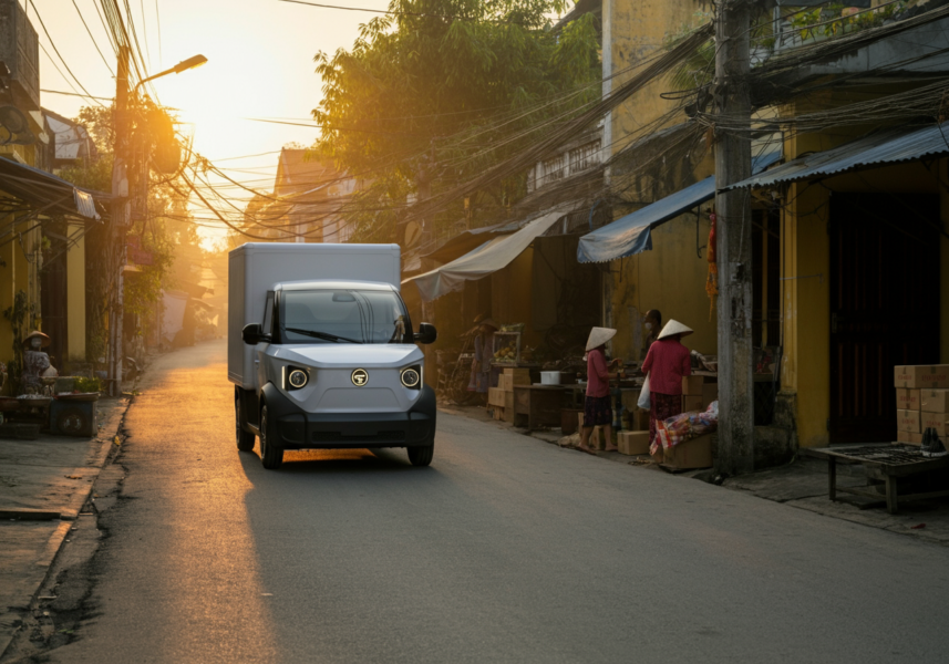 Xe van điện thay đổi mô hình giao hàng nội đô tại miền Tây
