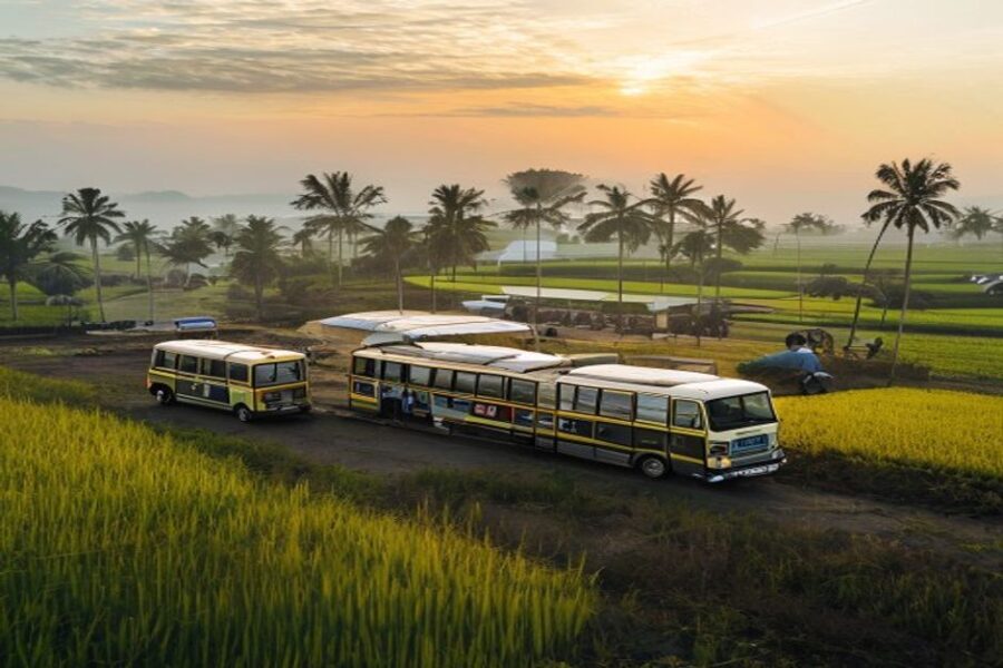 Đội xe minibus phục vụ vận tải hành khách vùng ĐBSCL